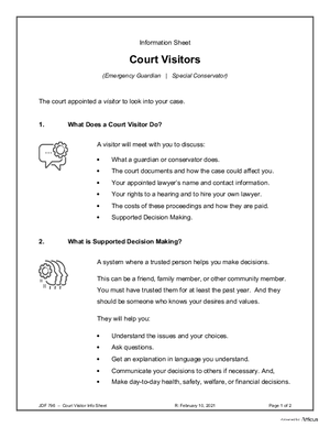 Thumbnail of Colorado Form Court Visitor Info Sheet