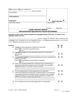 Thumbnail of Colorado Form Court Visitor's Report