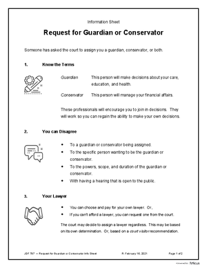 Thumbnail of Colorado Form Guardian Or Conservator Request Info Sheet