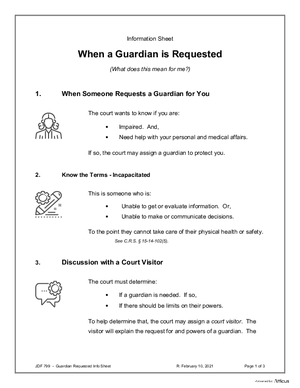 Thumbnail of Colorado Form Guardian Requested Info Sheet