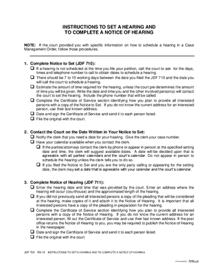 Thumbnail of Colorado Form Instructions To Set A Hearing And To Complete A Notice Of Hearing