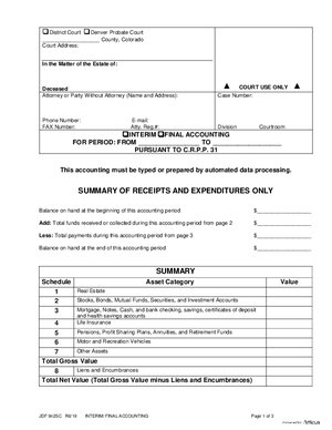 Thumbnail of Colorado Form Interim/final Accounting