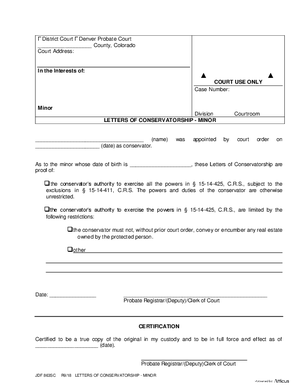 Thumbnail of Colorado Form Letters Of Conservatorship