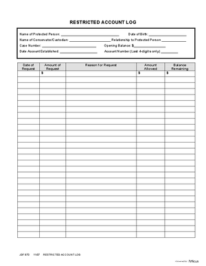 Thumbnail of Colorado Form Restricted Account Log