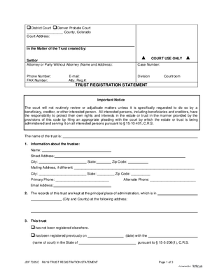 Thumbnail of Colorado Form Trust Registration Statement