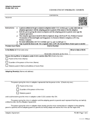 Thumbnail of Connecticut Form Adoption Agreement (Rev. 4/19)