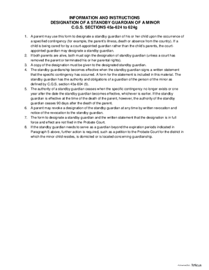 Thumbnail of Connecticut Form Information And Instructions: Designation Of A Standby Guardian