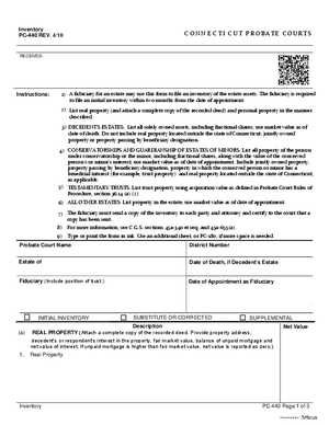 Thumbnail of Connecticut Form Inventory (Rev. 4/18)