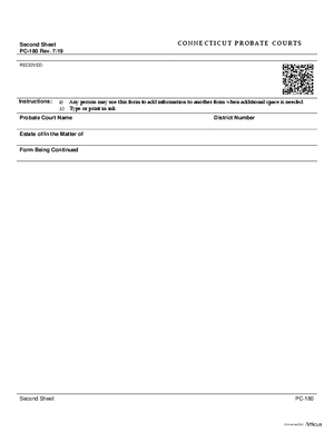 Thumbnail of Connecticut Form Second Sheet (Rev. 7/19)
