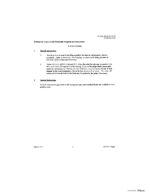 Thumbnail of Georgia Form Petition For Leave To Sell Perishable Property By Conservator