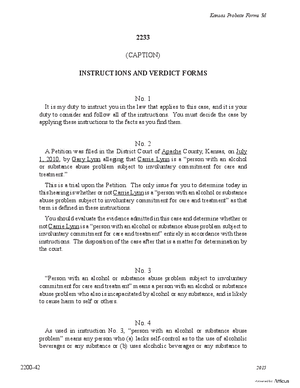 Thumbnail of Kansas Form Instructions And Verdict Forms (Substance Abuse)