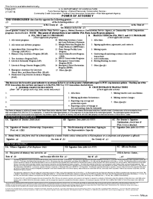 Thumbnail of Kansas Form U.s. Department Of Agriculture Power Of Attorney