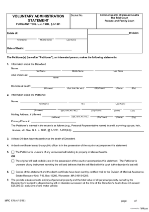 Thumbnail of Massachusetts Form Assent And Waiver Of Notice Of Sureties
