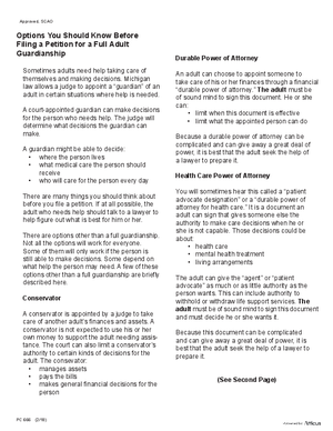 Thumbnail of Michigan Form What You Need To Know Before Filing A Petition To Appoint A Guardian For An Incapacitated Adult