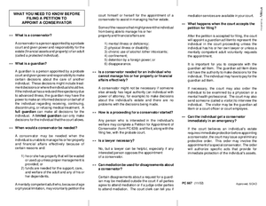 Thumbnail of Michigan Form What You Need To Know Before Filing A Petition To Appoint A Conservator
