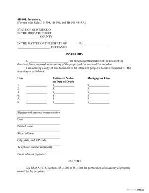 Thumbnail of New Mexico Form Inventory