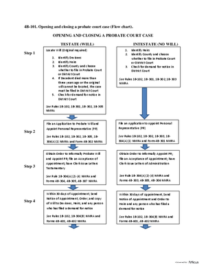 Thumbnail of New Mexico Form Opening And Closing A Probate Court Case (Flow Chart)