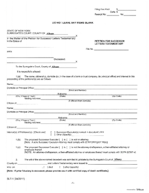 Thumbnail of New York Form Successor Letters Testamentary
