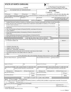 Thumbnail of North Carolina Form Account