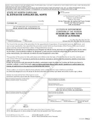 Thumbnail of North Carolina Form Designación Como Tutor Tutor De La Persona