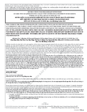Thumbnail of North Carolina Form Hướng Dẫn Cách Lập Bảng Kiểm Kê Tài Sản Sơ Bộ Ở Trang Hai Của Bản Khai Hữu Thệ Yêu Cầu Thu Thập Tài Sản Cá Nhân Của Người Đã Mất