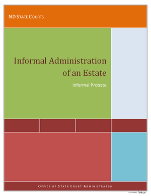 Thumbnail of North Dakota Form Informal Administration Of An Estate - Informal Probate