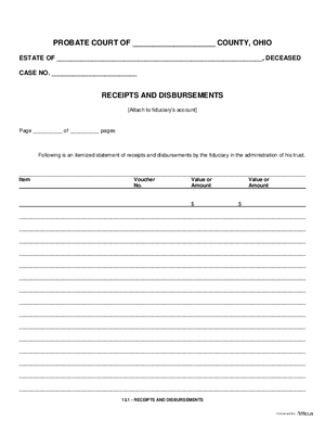 Thumbnail of Ohio Form Receipts And Disbursements