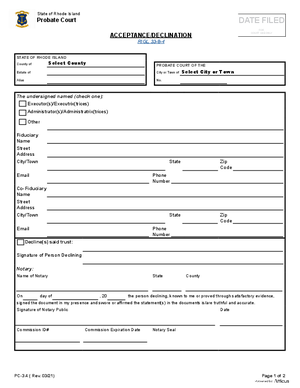 Thumbnail of Rhode Island Form Acceptance/declination