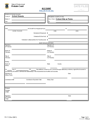 Thumbnail of Rhode Island Form Account