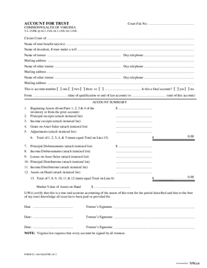 Thumbnail of Virginia Form Account For Trust