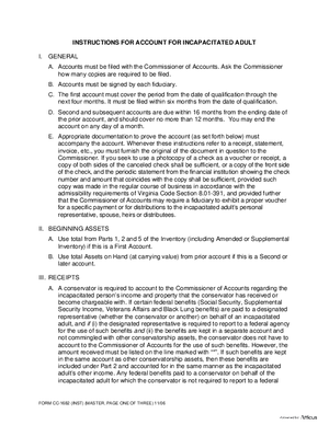 Thumbnail of Virginia Form Instructions For: Account For Incapacitated Adult