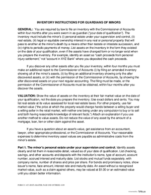 Thumbnail of Virginia Form Instructions For: Inventory For Estate Of Minor