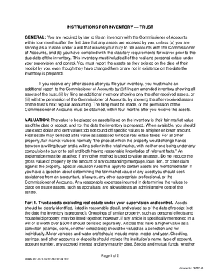 Thumbnail of Virginia Form Instructions For: Inventory For Trust